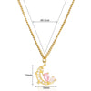 Pendant Necklace Stainless Steel Star Moon Electroplating Cross Chain Unisex