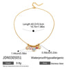 Pendant Necklace Stainless Steel Sunflower Highgloss Pearl Print Electroplated Women's Minimalist