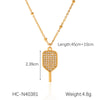 Pendant Necklace Stainless Steel Titanium Steel Diamondencrusted Water Drops Moon Fivepointed Star Fourleaf Clover Geometric Style O Word Chain For Women