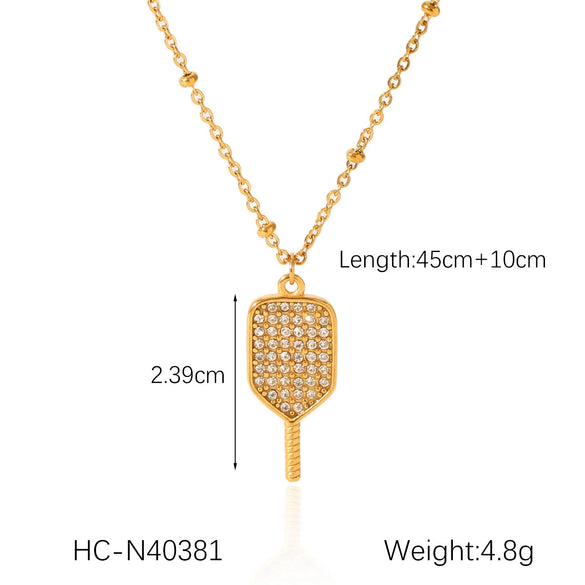 Pendant Necklace Stainless Steel Titanium Steel Diamondencrusted Water Drops Moon Fivepointed Star Fourleaf Clover Geometric Style O Word Chain For Women