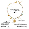 Pendant Necklace Stainless Steel Titanium Steel Freshwater Pearl Natural Stone Zircon Geometric Electroplating Women's