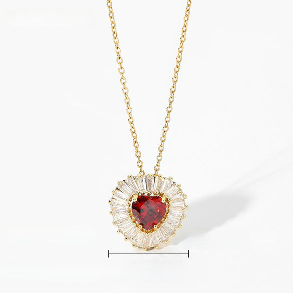 Pendant Necklace Stainless Steel Titanium Steel Geometric Electroplating Purple Square Zircon White Micro Set Zircon Chain
