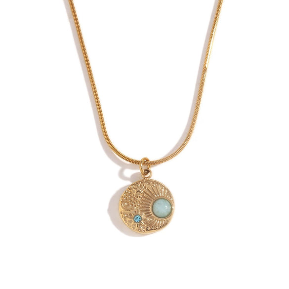 Pendant Necklace Stainless Steel Titanium Steel Geometric Electroplating Star Compasses Point Retro