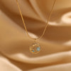 Pendant Necklace Stainless Steel Titanium Steel Geometric Electroplating Star Compasses Point Retro