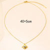 Pendant Necklace Stainless Steel Titanium Steel Geometric Eye Dripping Oil Style For Women