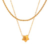 Pendant Necklace Stainless Steel Titanium Steel Geometric Fivepointed Star Electroplating