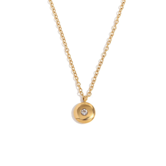 Pendant Necklace Stainless Steel Titanium Steel Geometric 18K Gold Plated For Women