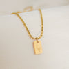 Pendant Necklace Stainless Steel Titanium Steel Geometric Letters Numbers Text Electroplated Minimalist Style