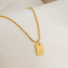 Pendant Necklace Stainless Steel Titanium Steel Geometric Letters Numbers Text Electroplated Minimalist Style