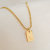 Pendant Necklace Stainless Steel Titanium Steel Geometric Letters Numbers Text Electroplated Minimalist Style