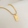 Pendant Necklace Stainless Steel Titanium Steel Geometric Letters Numbers Text Electroplated Minimalist Style