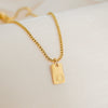 Pendant Necklace Stainless Steel Titanium Steel Geometric Letters Numbers Text Electroplated Minimalist Style