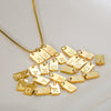 Pendant Necklace Stainless Steel Titanium Steel Geometric Letters Numbers Text Electroplated Minimalist Style