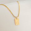 Pendant Necklace Stainless Steel Titanium Steel Geometric Letters Numbers Text Electroplated Minimalist Style