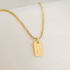 Pendant Necklace Stainless Steel Titanium Steel Geometric Letters Numbers Text Electroplated