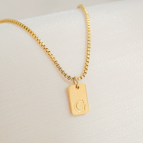 Pendant Necklace Stainless Steel Titanium Steel Geometric Letters Numbers Text Electroplated
