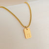 Pendant Necklace Stainless Steel Titanium Steel Geometric Letters Numbers Text Electroplated