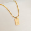 Pendant Necklace Stainless Steel Titanium Steel Geometric Letters Numbers Text Electroplated
