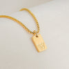 Pendant Necklace Stainless Steel Titanium Steel Geometric Letters Numbers Text Electroplated