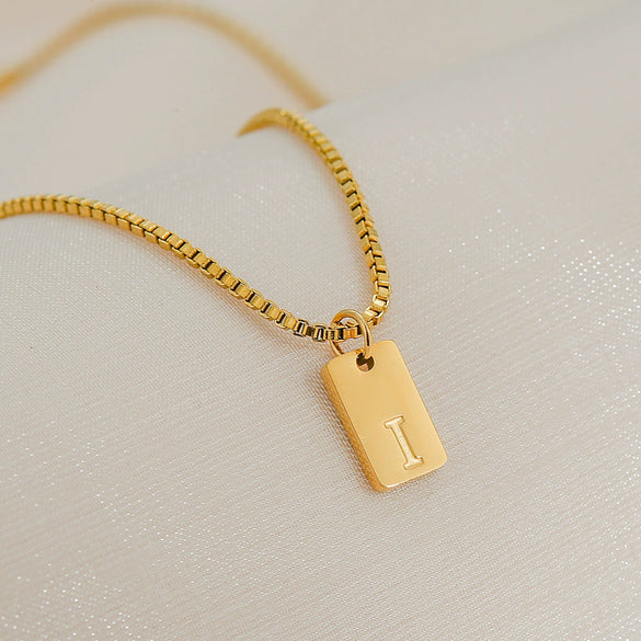 Pendant Necklace Stainless Steel Titanium Steel Geometric Letters Numbers Text Electroplated