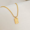 Pendant Necklace Stainless Steel Titanium Steel Geometric Letters Numbers Text Electroplated