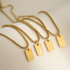 Pendant Necklace Stainless Steel Titanium Steel Geometric Letters Numbers Text Electroplated