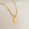 Pendant Necklace Stainless Steel Titanium Steel Geometric Letters Numbers Text Electroplated