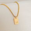 Pendant Necklace Stainless Steel Titanium Steel Geometric Letters Numbers Text Electroplated