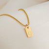 Pendant Necklace Stainless Steel Titanium Steel Geometric Letters Numbers Text Electroplated