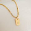 Pendant Necklace Stainless Steel Titanium Steel Geometric Letters Numbers Text Electroplated