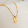 Pendant Necklace Stainless Steel Titanium Steel Geometric Letters Numbers Text Electroplated
