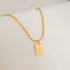 Pendant Necklace Stainless Steel Titanium Steel Geometric Letters Numbers Text Electroplated