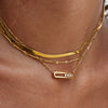 Pendant Necklace Stainless Steel Titanium Steel Geometric Movable Rectangular With White Diamond Electroplating For Women