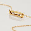 Pendant Necklace Stainless Steel Titanium Steel Geometric Movable Rectangular With White Diamond Electroplating For Women