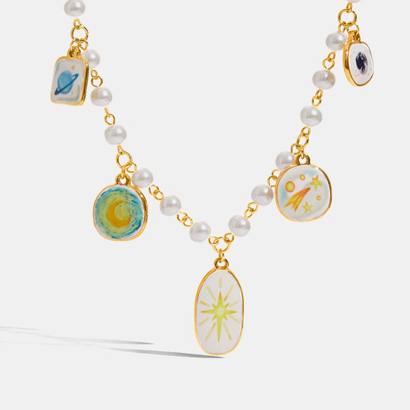 Pendant Necklace Stainless Steel Titanium Steel Geometric Pattern Electroplating For Women