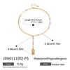 Pendant Necklace Stainless Steel Titanium Steel Geometric Square Fivepointed Star Electroplating Women's