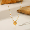 Pendant Necklace Stainless Steel Titanium Steel Heart Geometric Electroplating For Women