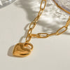 Pendant Necklace Stainless Steel Titanium Steel Heart Shape Electroplated Women's Light Luxury Niche Simple