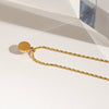 Pendant Necklace Stainless Steel Titanium Steel 18K Electroplating Moonstone