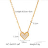 Pendant Necklace Stainless Steel Titanium Steel Love Geometric Heart Electroplated