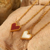 Pendant Necklace Stainless Steel Titanium Steel Love Geometric Heart Electroplated