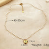 Pendant Necklace Stainless Steel Titanium Steel Plated 18K Gold Retro Ushape Cross Chain Design