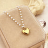 Pendant Necklace Stainless Steel Titanium Steel Plated 18K Gold Retro Ushape Cross Chain Design