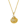 Pendant Necklace Stainless Steel Titanium Steel Scallop Embedded Starfish Bow Electroplating Women