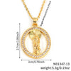 Pendant Necklace Stainless Steel Virgin Copper Inlaid Zirconium Retro Fashion Heart Shape Letters Numbers Text Electroplating