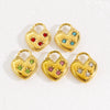 Pendant Necklace Stainless Steel Zircon Love Heart Shape Electroplating