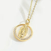 Pendant Necklace Starfish Animal Zodiac Copper Mixed Gemstone Setting Electroplating O Word Chain Design