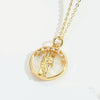 Pendant Necklace Starfish Animal Zodiac Copper Mixed Gemstone Setting Electroplating O Word Chain Design