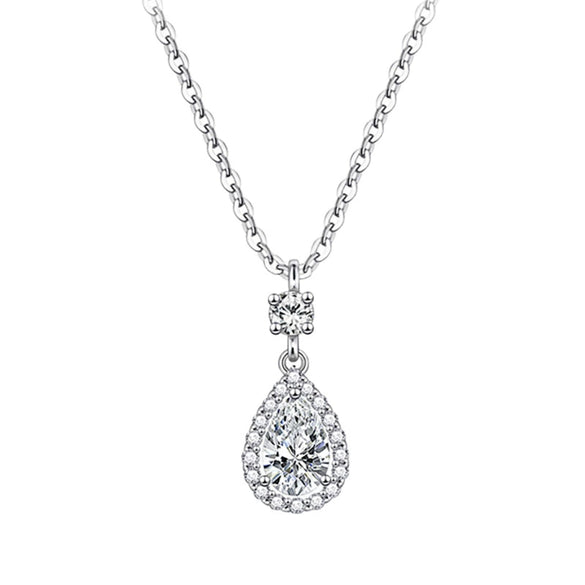 Pendant Necklace Titanium Steel Copper Cross Chain Drop Shape Electroplating Women's Simple Minimalist Style