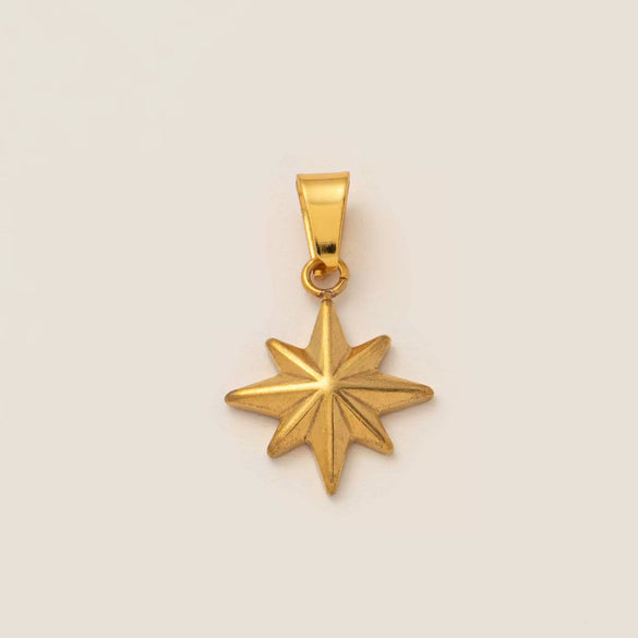 Pendant Necklace Titanium Steel Cross Starfish Twelve Constellations Electroplating